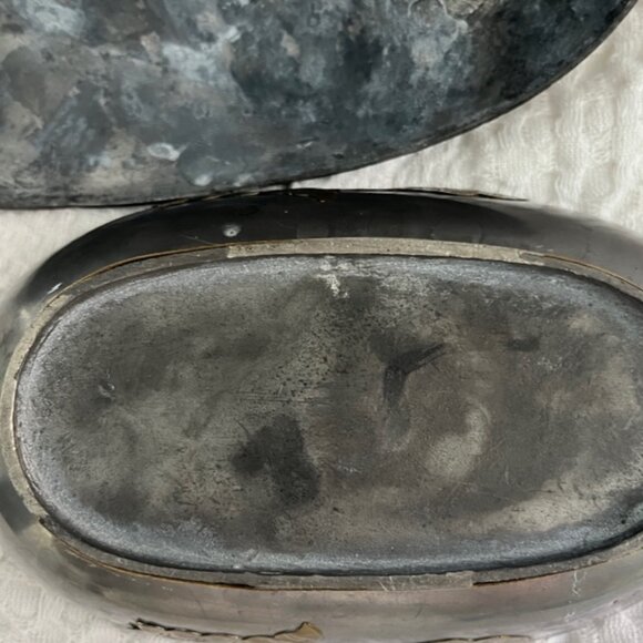 Vintage Pewter/ Brass Duck Trinket Box 6.5 in tall Bundle with SM duck 2 for $60 - Picture 14 of 15